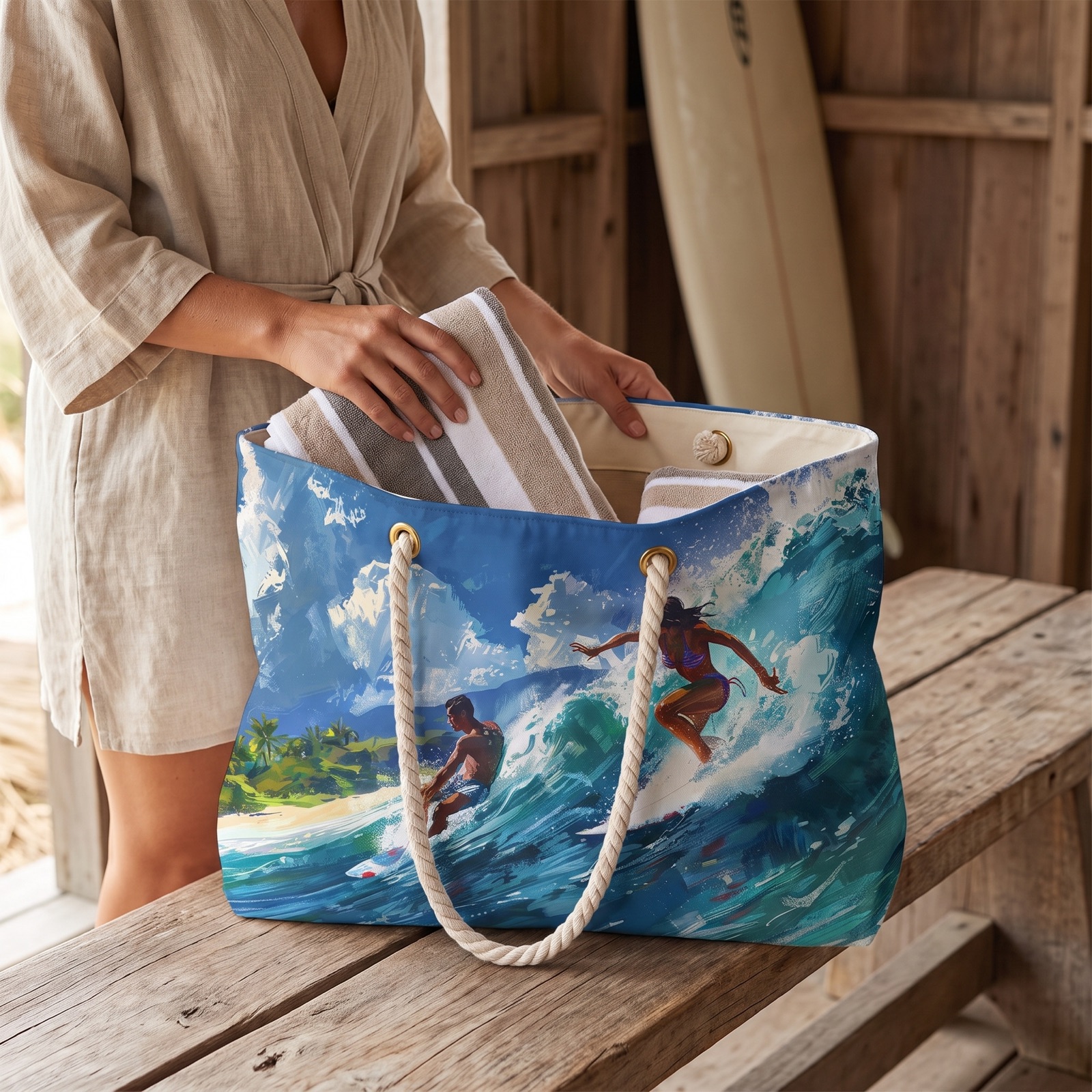 Wave Rider Weekender Bag - Catch the Wave in Style with the Ultimate Surf Adventure Bag!