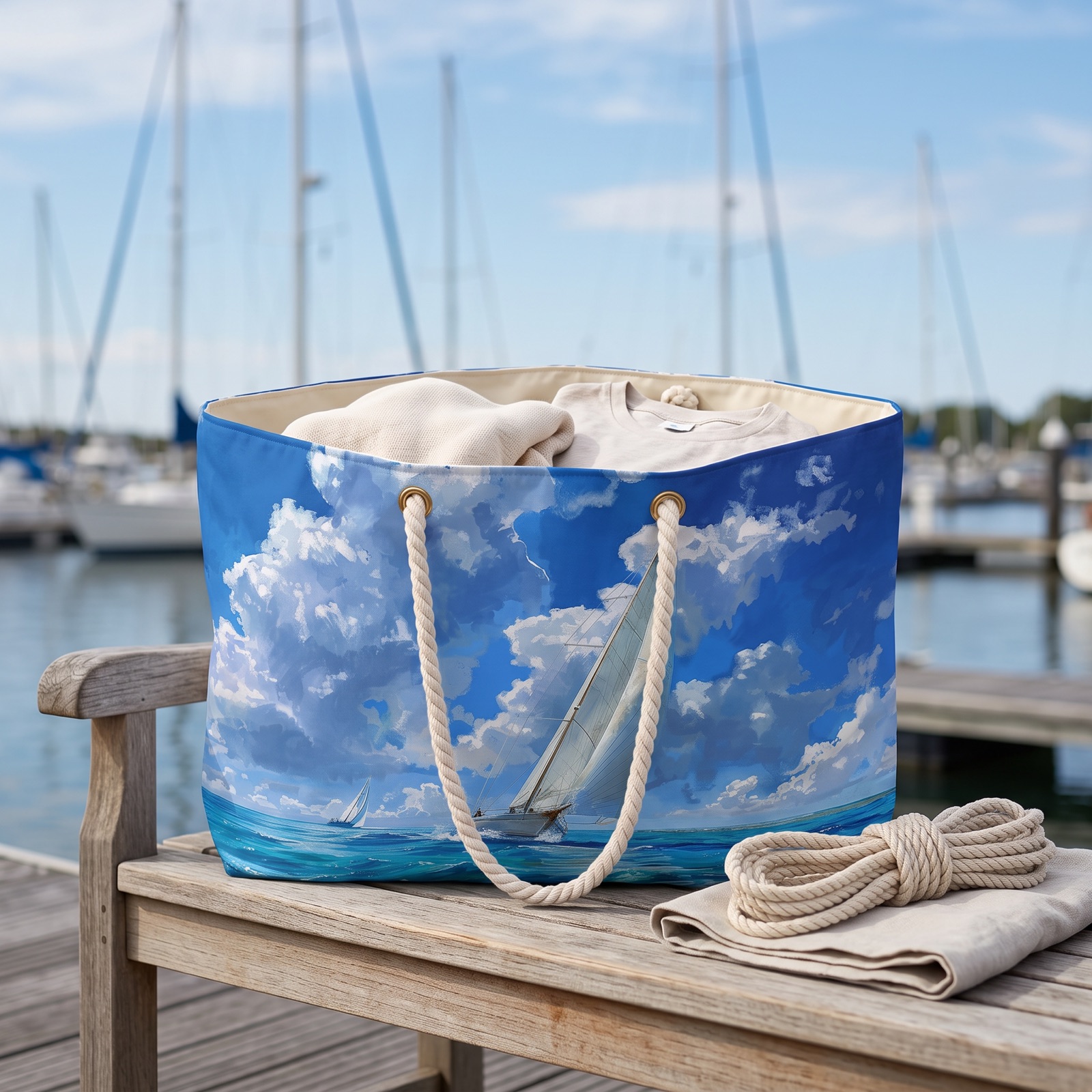 Ocean Breeze Sailing Weekender Bag - Sail into Your Weekend - Pack with the Tranquility of the Sea!
