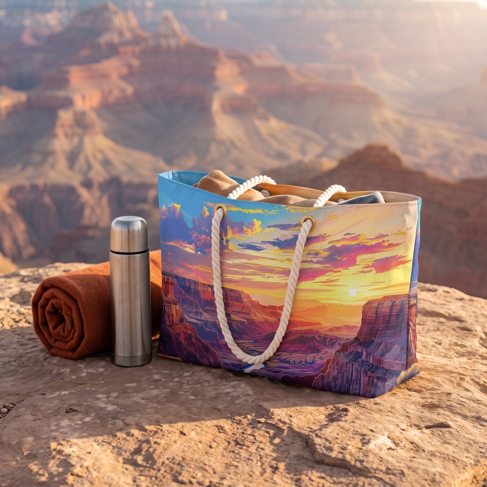 Golden Grand Canyon Glow Weekender Bag - Embrace the Golden House - Carry the Canyon's Majesty with You!