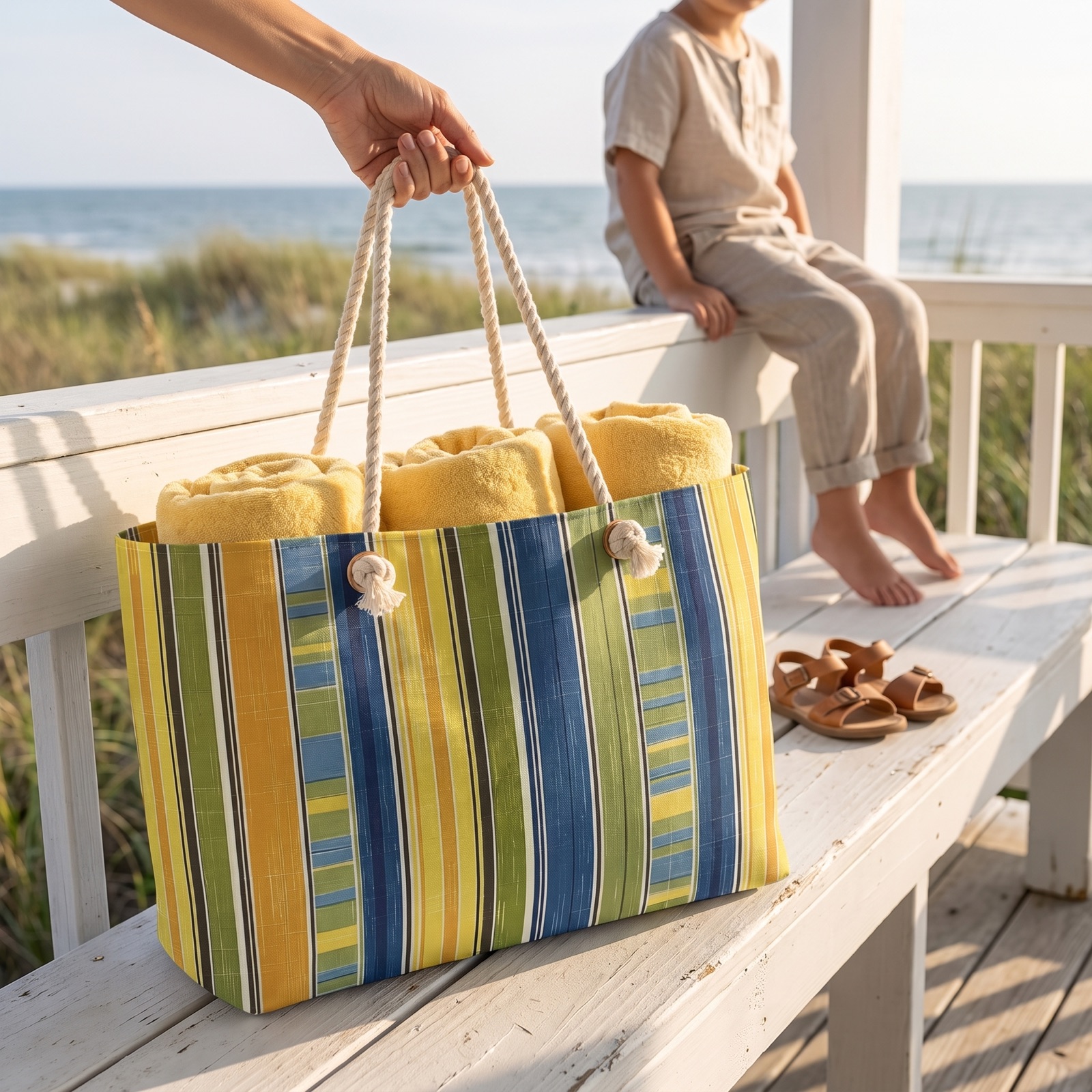 Summer Stripes Delight Weekender Bag - Pack Your Style: Classic Charm Meets Modern Adventure!
